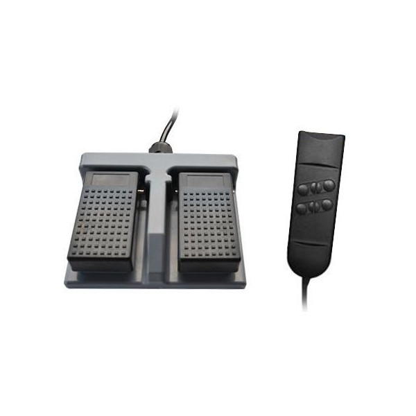 Foot remote control with hand remote control